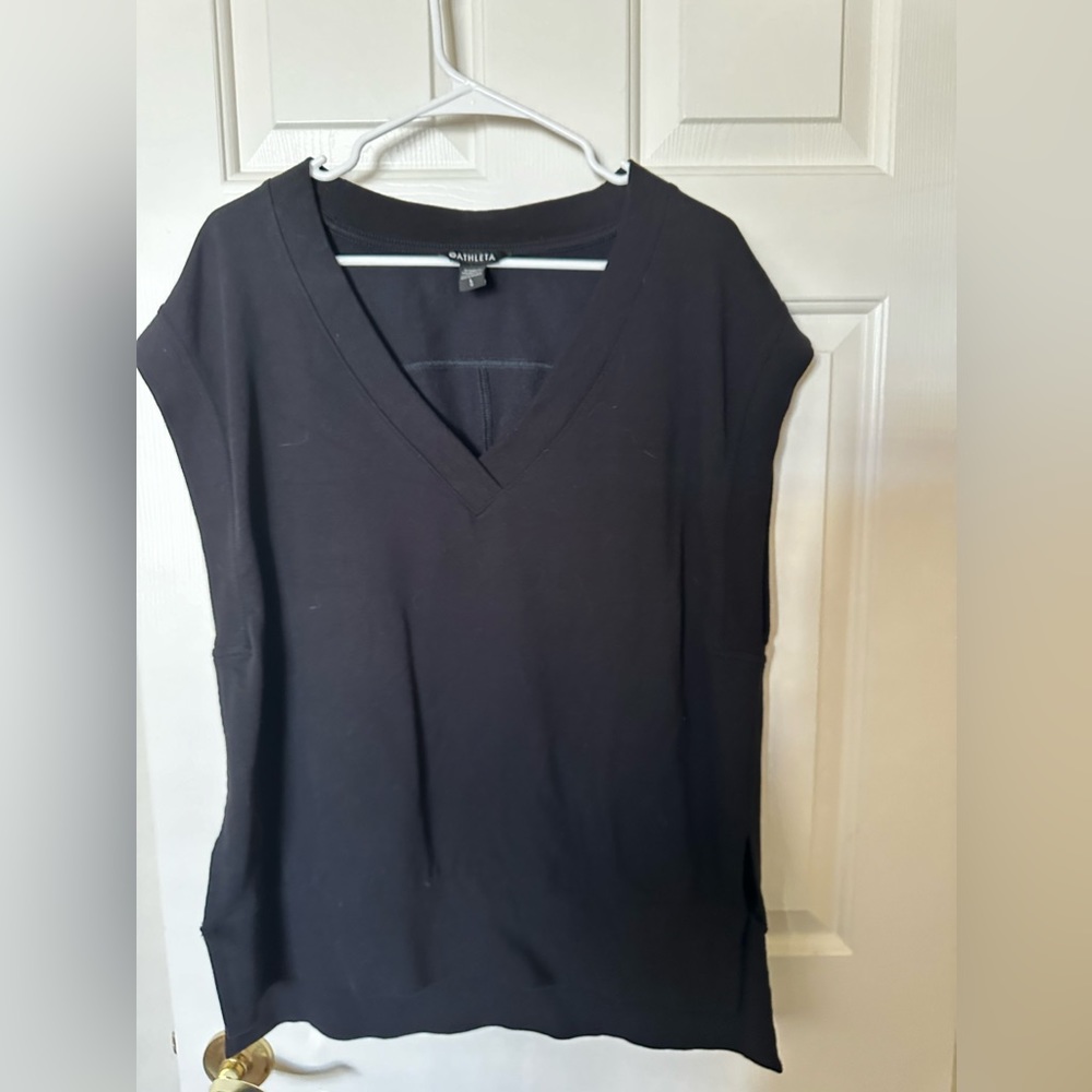 Athleta black v-neck vest/top